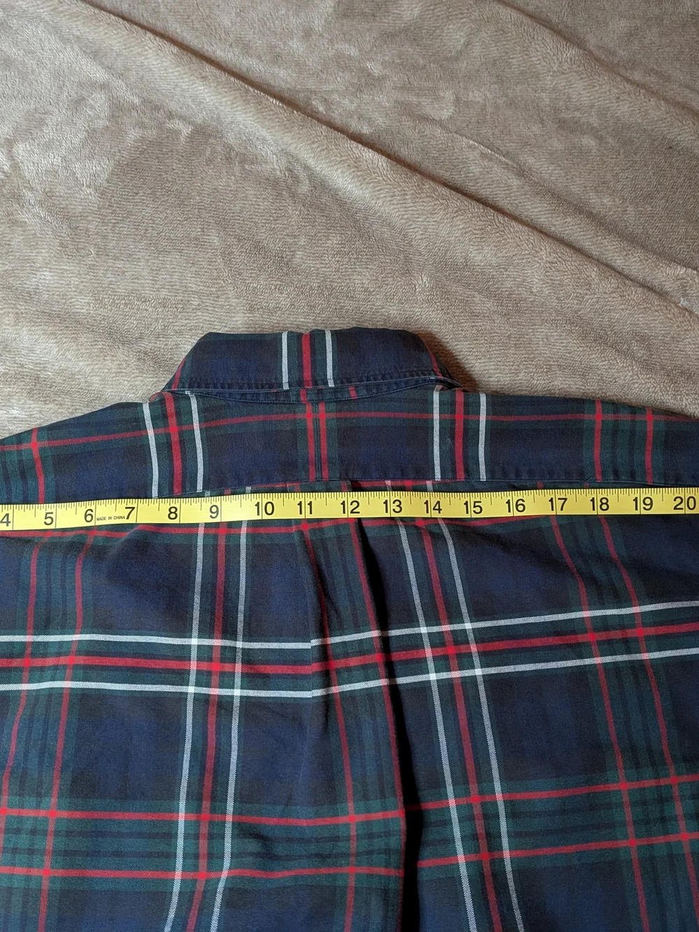 Ralph Lauren Big Shirt Plaid Tartan Cotton Button Down Shirt XL